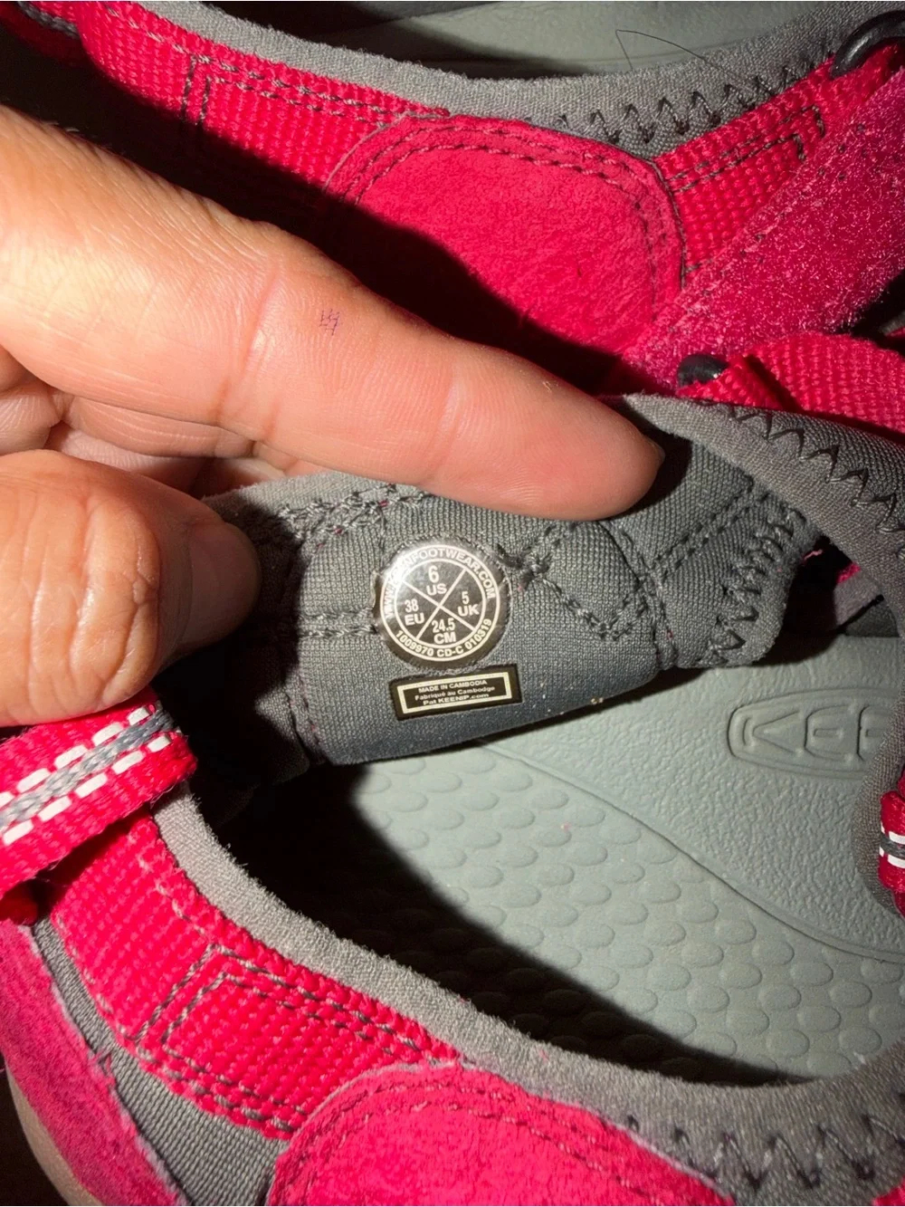 Keen Kids Pink/Red Closed-Toe Adventure Sandals